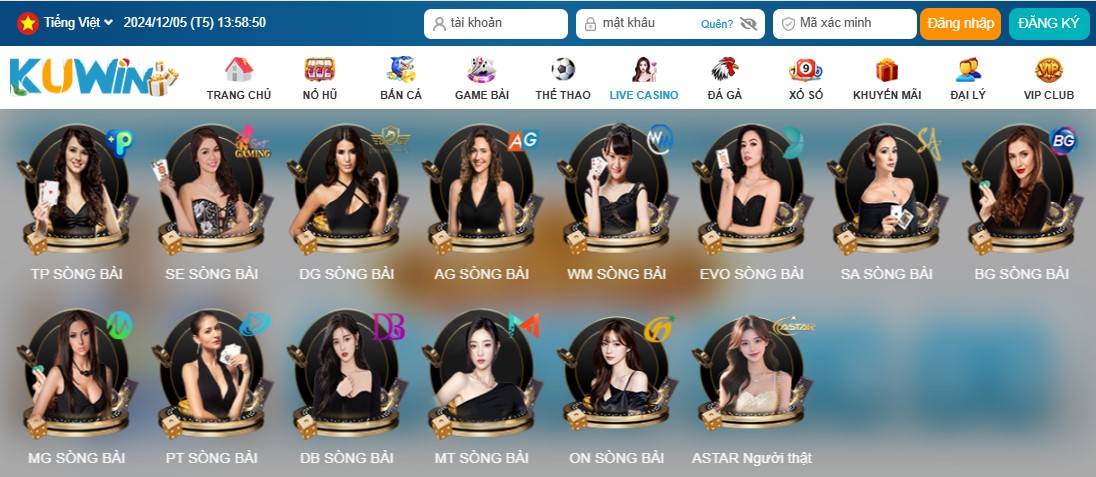 Casino online Kuwin đa dạng game đổi thưởng uy tín